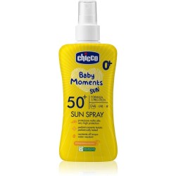 Спрей солнцезащитный для детей Chicco Беби моментс 0+ SPF 50+ 150 мл